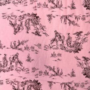 Tricoline 100% Algodão Estampado Rosa
