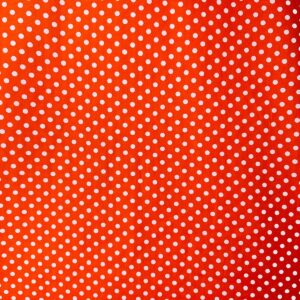 Tricoline 100% Algodão Poá Branco Fundo Vermelho