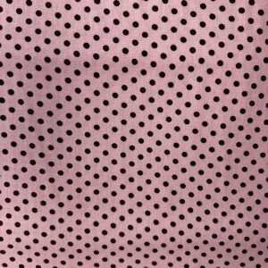 Tricoline 100% Algodão Poá Marrom Fundo Rosa