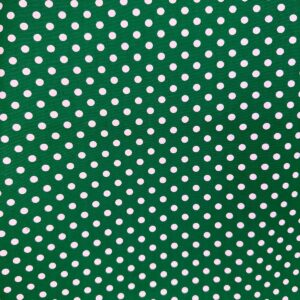 Tricoline 100% Algodão Poá Branco Fundo Verde Escuro