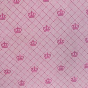 Tricoline 100% Algodão Coroa Rosa