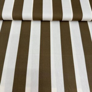 Tricoline 100% Algodão Listrada Marrom