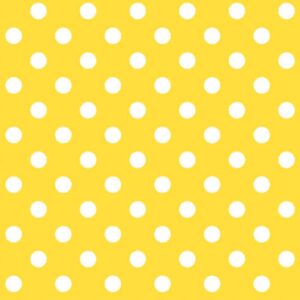 Tricoline 100% Algodão Poá Branco Fundo Amarelo
