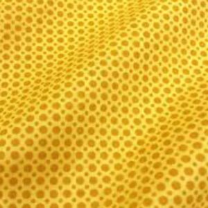 Tricoline 100% Algodão Bolinhas Amarelas