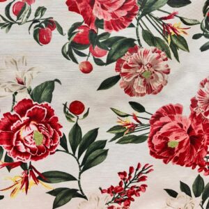 Belize ou Gorgurinho Dohler Estampado Florido Vermelho