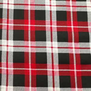 Chita ou Chitão Xadrez Preto e Vermelho
