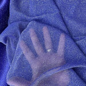 Lurex de Malha com Brilho Azul
