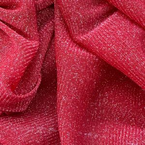 Lurex de Malha com Brilho Vermelho