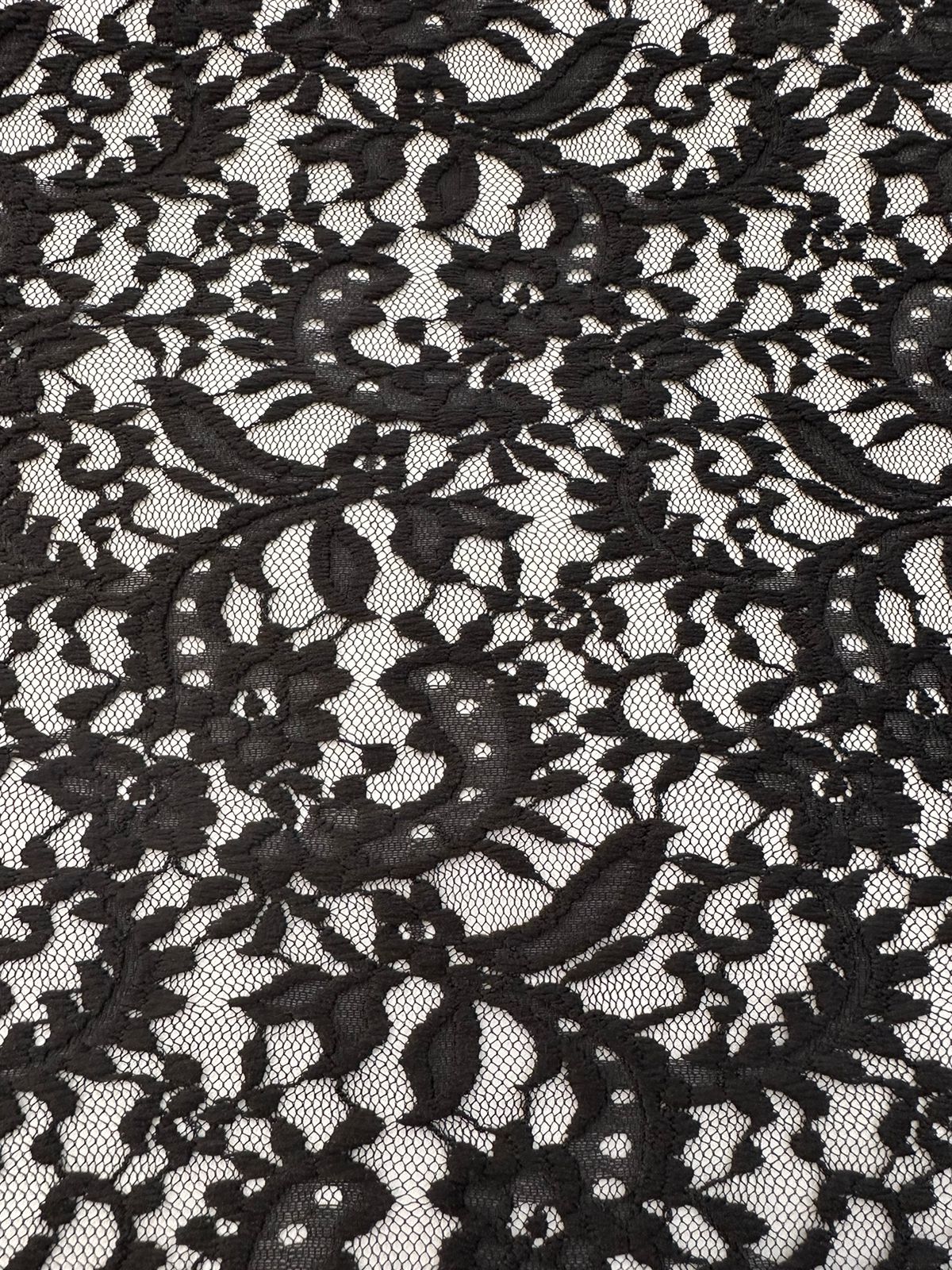 Renda Com Elastano Preto