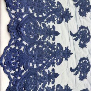 Renda Com Tule Azul Marinho