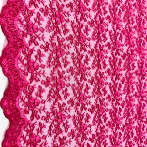 Renda Com Tule Rosa