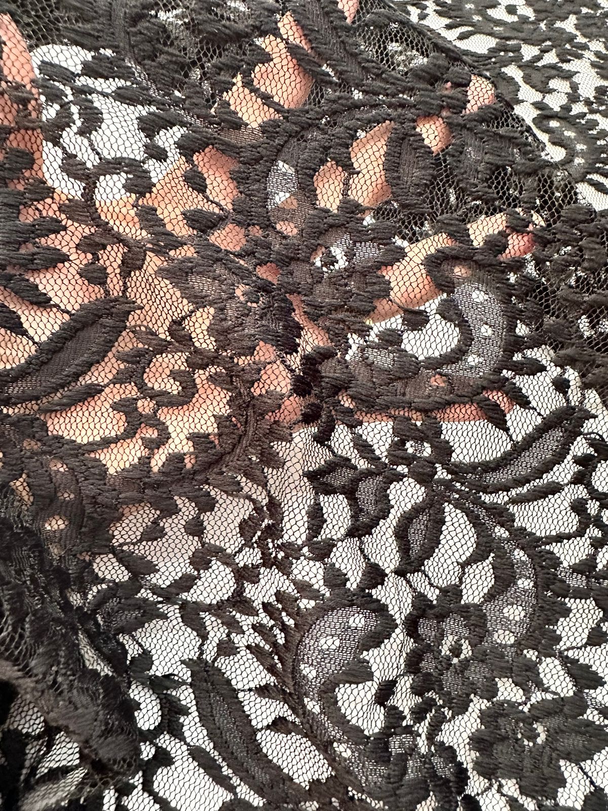 Renda Com Elastano Preto - Imagem 2