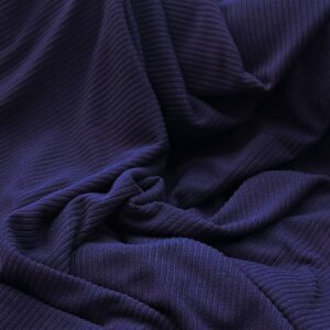Malha Suede Canelada Azul Marinho
