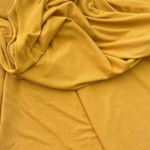 Malha Suede Canelada Mostarda