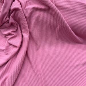 Malha Suede Canelada Rosa