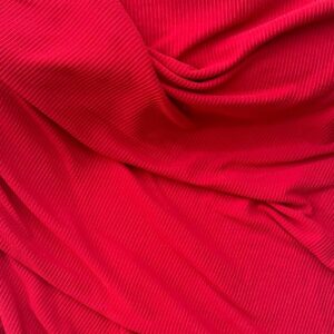 Malha Suede Canelada Vermelho