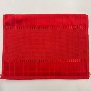 Toalha Lavabo  Aveludada Vermelho | Para Bordar
