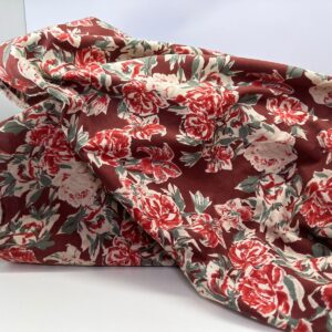 Veludo Cotelê Estampado Terracota