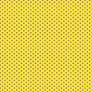 Tricoline 100% Algodão Poazinho Preto Fundo Amarelo