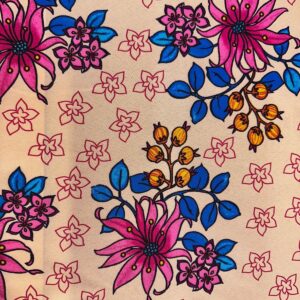 Oxford Estampado Flores Fundo Rosa