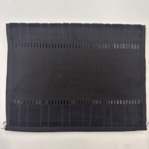 Toalha Lavabo Aveludada Preto | Para Bordar