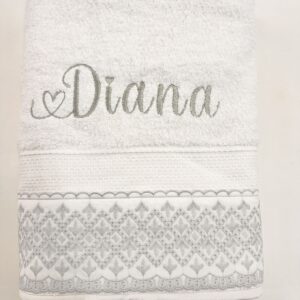 Toalha Rosto Personalizada com Tira Bordada #4