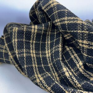 Tweed Xadrez Preto e Caramelo