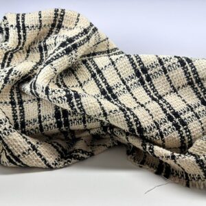 Tweed Xadrez Preto e Nude