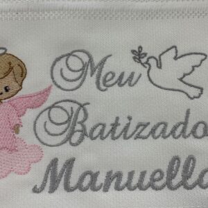 Toalha Batizado - Menina - Personalizada com nome