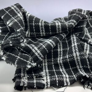 Tweed Xadrez Preto e Branco