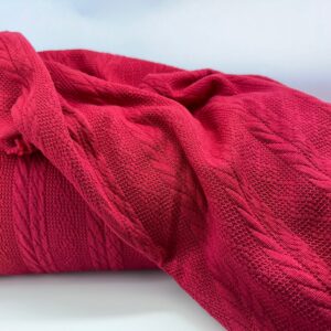 Tricot de Malha Trabalhado Vermelha