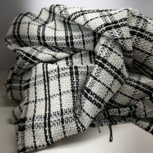 Tweed Xadrez Branco e Preto