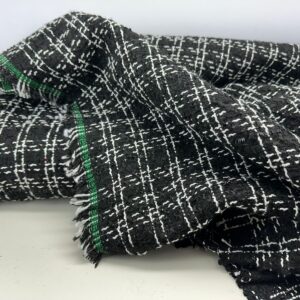 Tweed Xadrezinho Preto e Branco