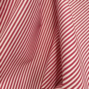 Tricoline Fio Tinto Listrada Vermelho