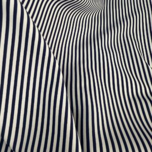 Viscose com Elastano Listrado Azul Marinho
