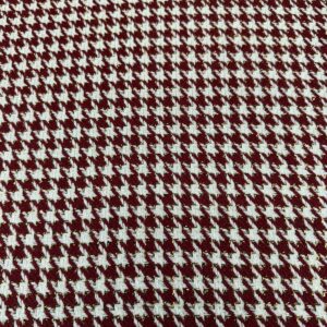Tweed Pied de Poule Vermelho