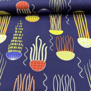 Tricoline Estampada Águas Vivas