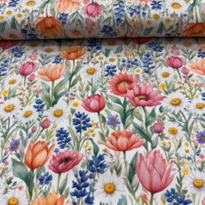 Tricoline Estampada Flores