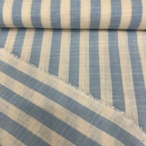 Tricoline Flamê 100% Algodão | Listrada Azul