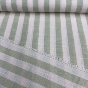 Tricoline Flamê 100% Algodão | Listrada Verde