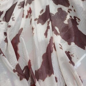Tule Malha Estampado Vaca