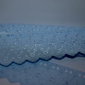 Tira Bordada com Passa Fita Azul