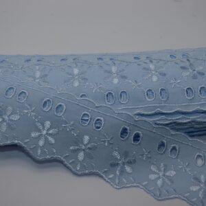 Tira Bordada com Passa Fita Azul