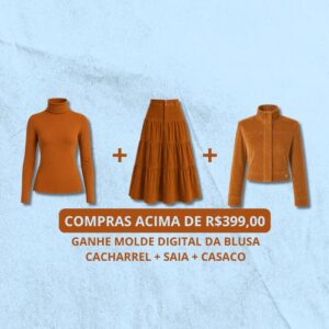 Brinde Molde Cacharrel + Saia + Jaqueta