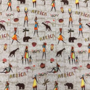 Tricoline 100% Algodão Estampa Africana 2