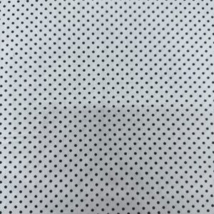 Tricoline 100% Algodão Poá Preto com Branco